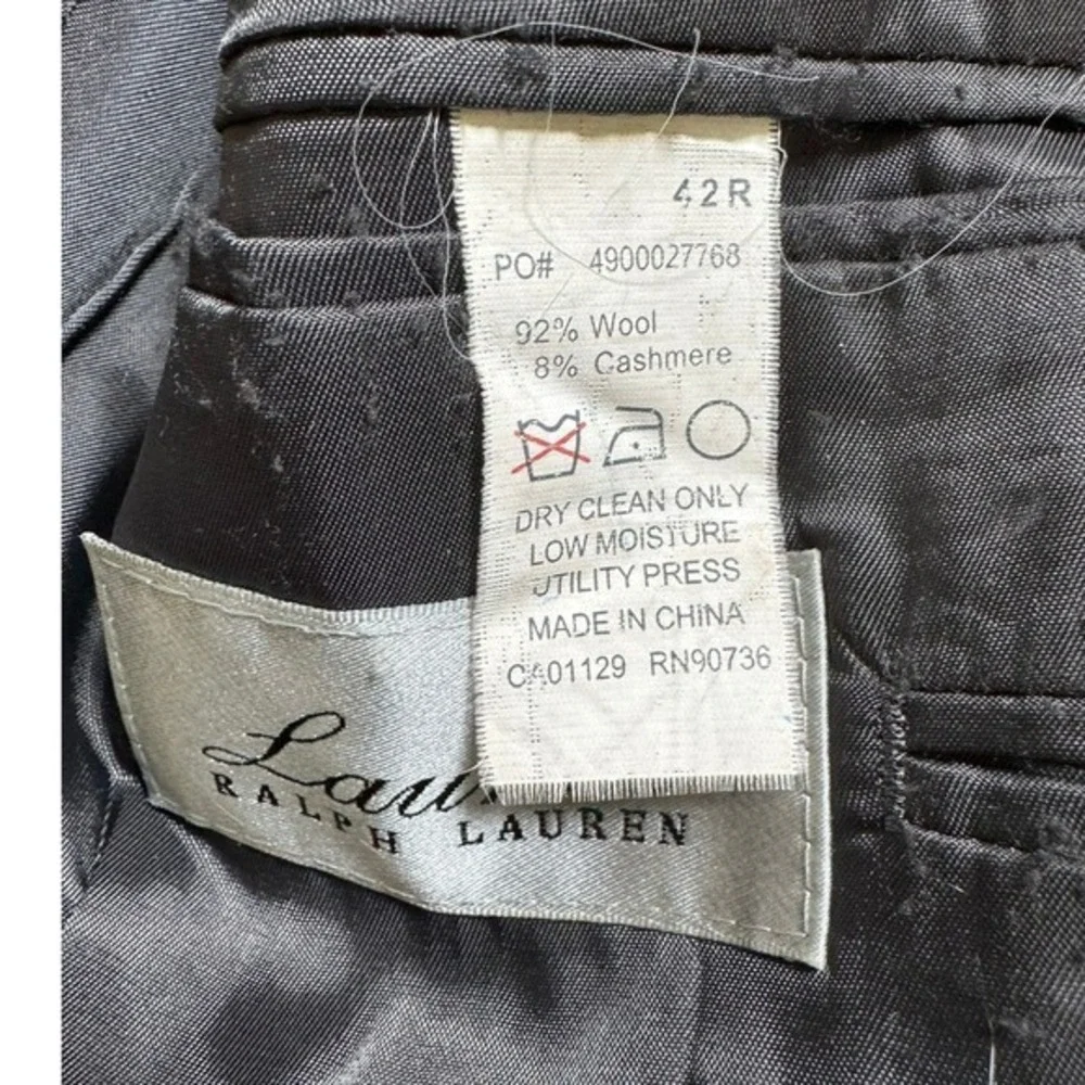 Lauren Ralph Lauren Wool Cashmere Pinstripe Blazer Sport Coat‎ Jacket 42R